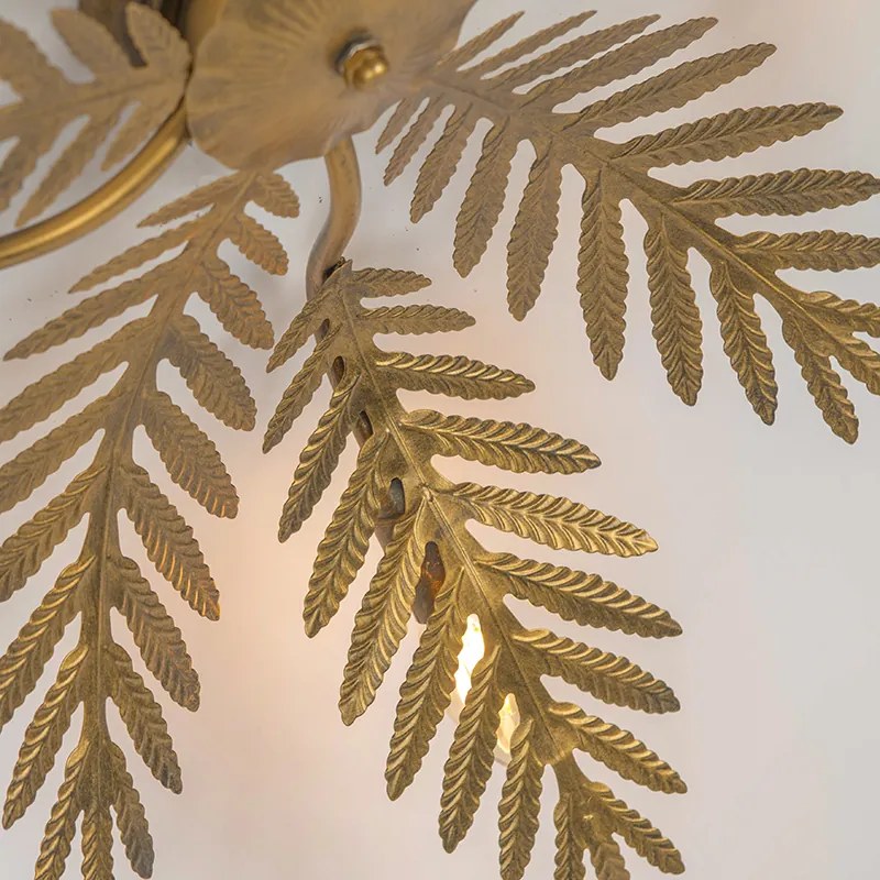 Lampa sufitowa w stylu vintage złota 70 cm 5-świateł - Botanica Retro Oswietlenie wewnetrzne