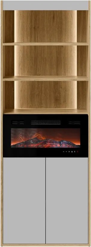 Witryna do salonu Biranto EF 60 2D z kominkiem