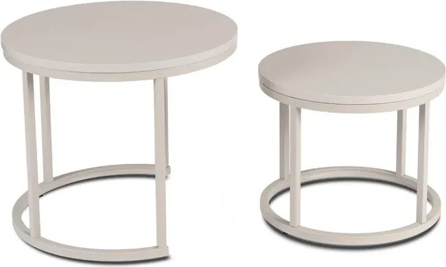 Zestaw Stolików Kawowych NELLY 43 cm/53 cm Kaszmir Japandi