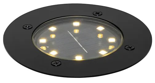 Nowoczesny reflektor ogrodowy czarny w komplecie z LED IP65 Solar - Terry