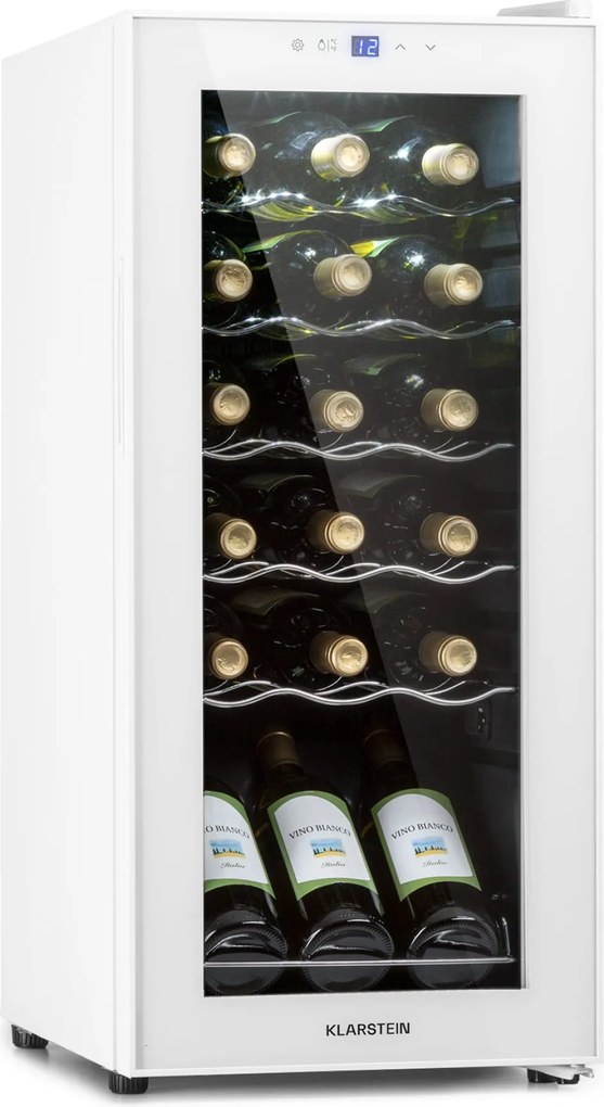 Klarstein Shiraz 34.5cm 18 Butelek Winiarka Wolnostojąca Biały