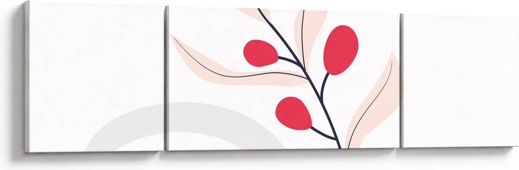 Obraz - Różowa abstrakcja kwiatowa N⁰3 (170x50 cm)