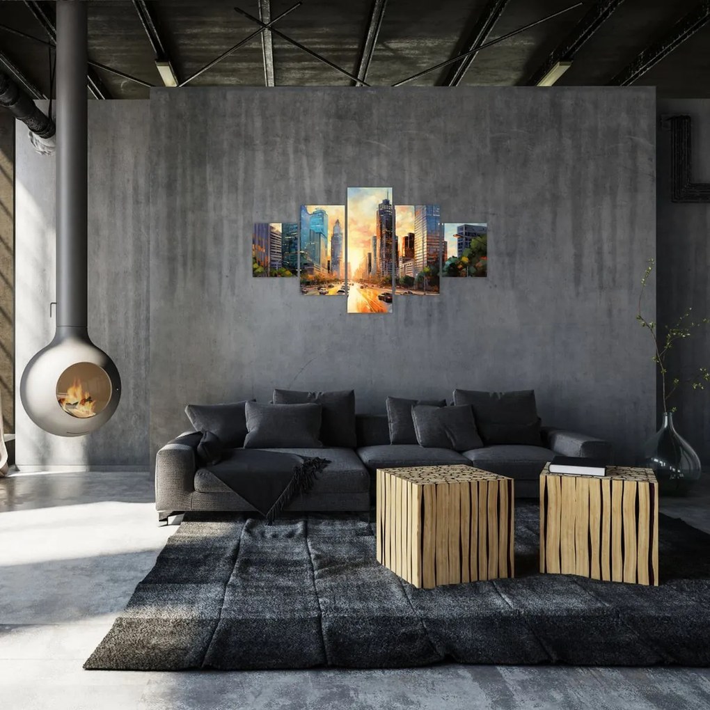 Obraz - Malowanie miasta (125x70 cm)