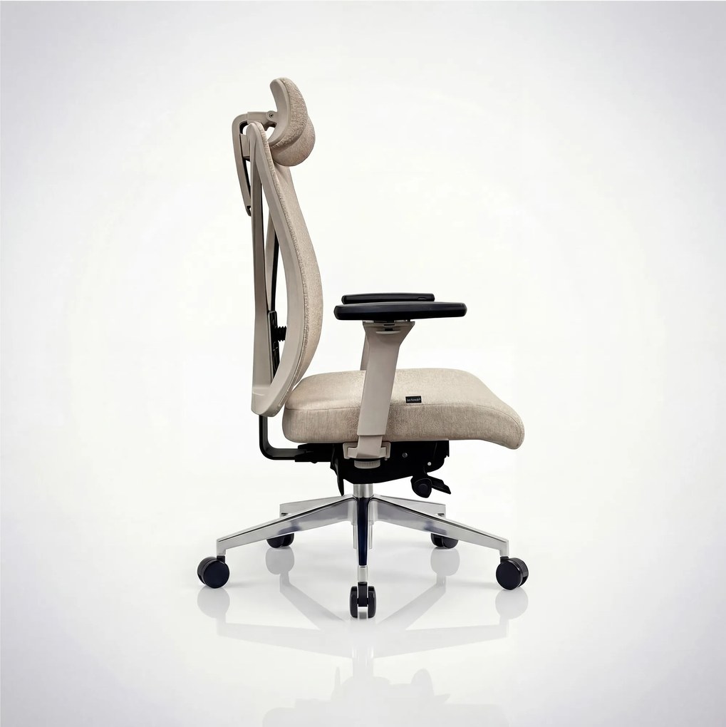 Fotel biurowy ergonomiczny jasnobeżowy VECTOR