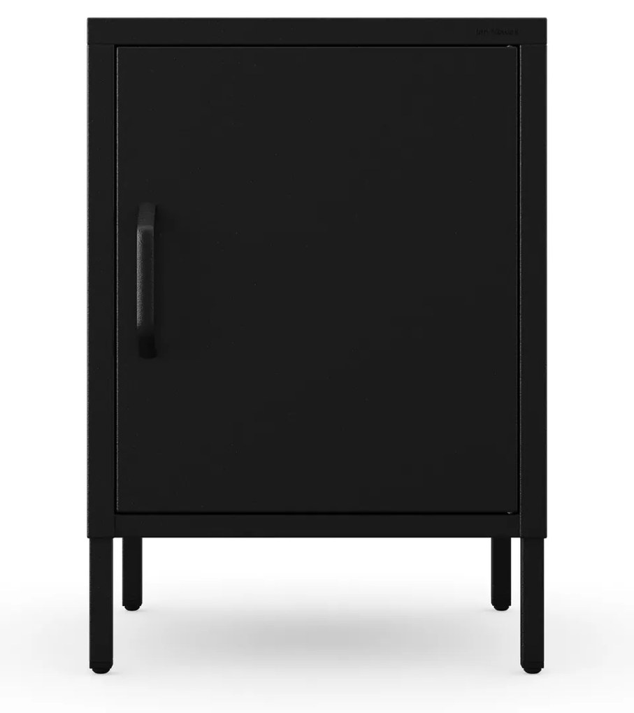 Szafka nocna metalowa na nóżkach czarna, 424x595x400 mm: MIA Modern