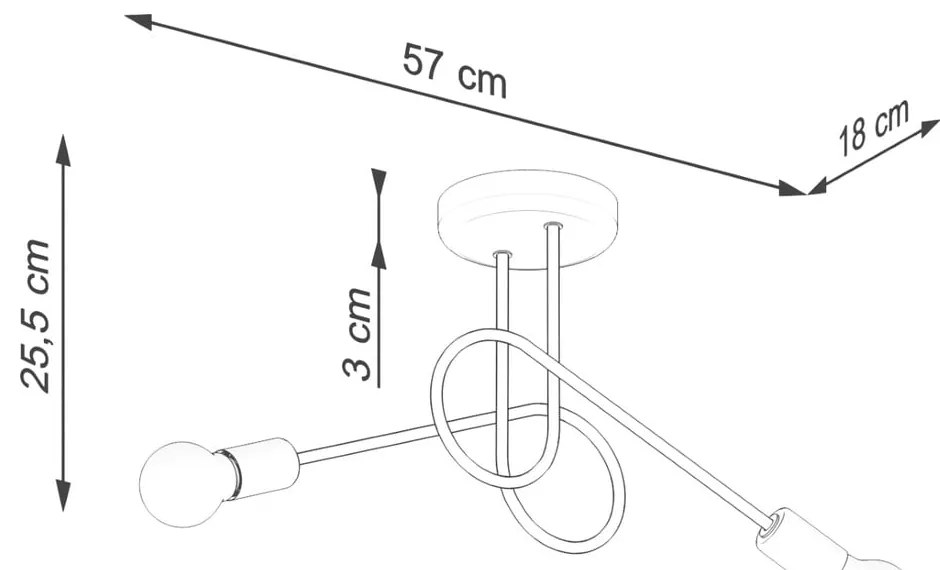 Biała lampa sufitowa 18x57 cm Opulent – Nice Lamps
