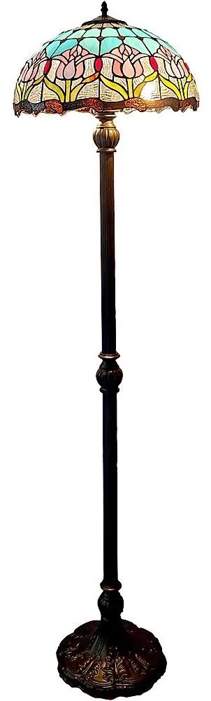 Brilagi - witrażowa lampa stojąca Tiffany LORAS 2xE27/60W/230V
