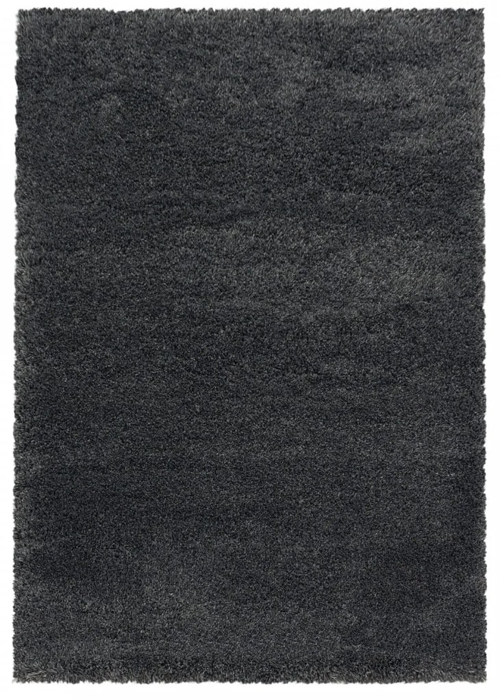 Dywan shaggy Fluffy Super Soft  ciemny szary 140 cm x 200 cm