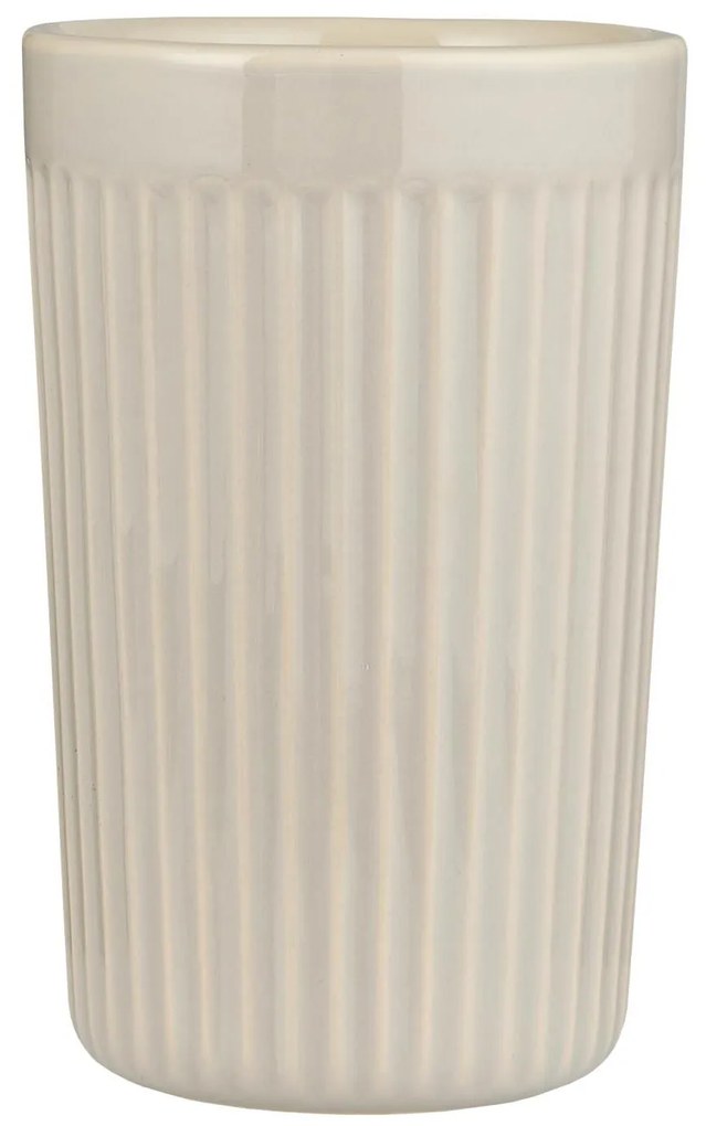 Beżowy ceramiczny kubek z rowkami CAFE MYNTE LATTE