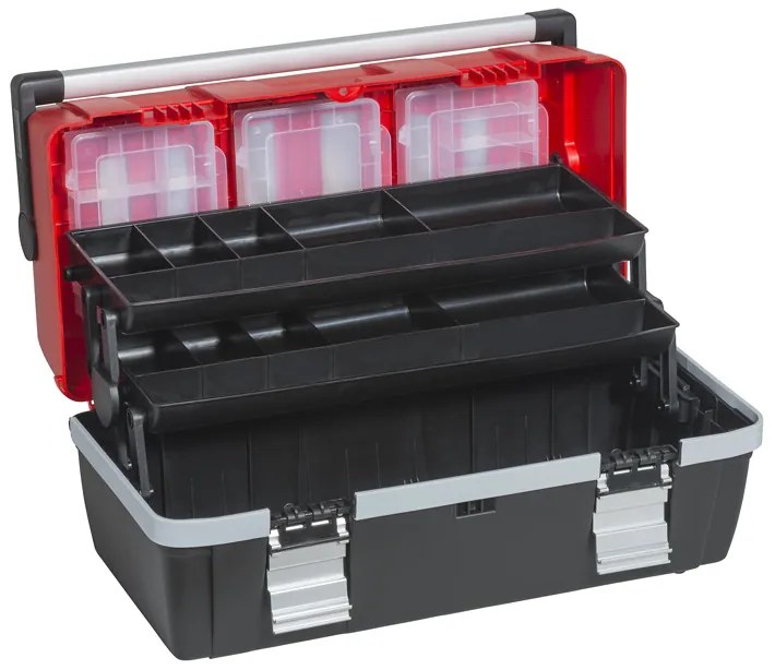 Plastikowa walizka z wysuwanymi półkami McPlus Alu C 22