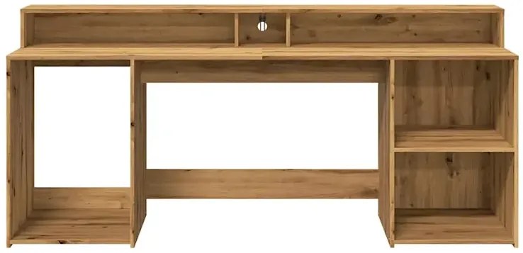 Podświetlane biurko 200 cm dąb artisan - Fixi