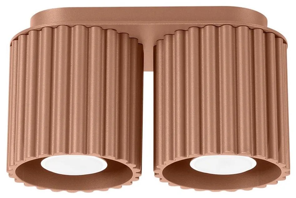 Sollux  SL.1805 - Oprawa punktowa AURA 2xGU10/10W/230V brązowa