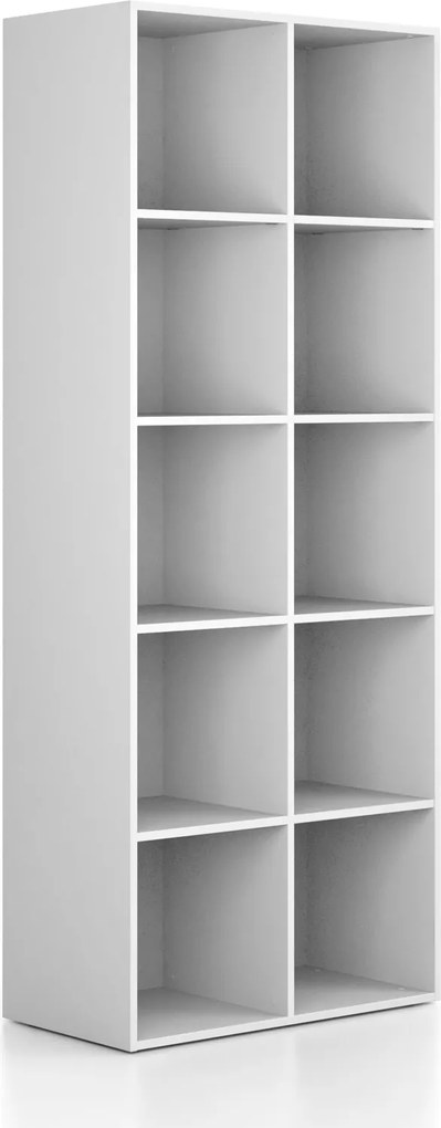 Regał FRAME, wysoki, 2 kolumny, 2162 x 872 x 450 mm, biały
