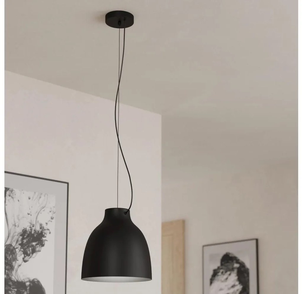 Eglo 900158 - Lampa wisząca CAMASCA 1xE27/40W/230V czarna