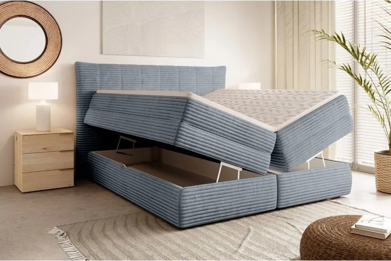 Łóżko Kontynentalne AMBER 180 Box spring 2 x pojemnik WERSAL