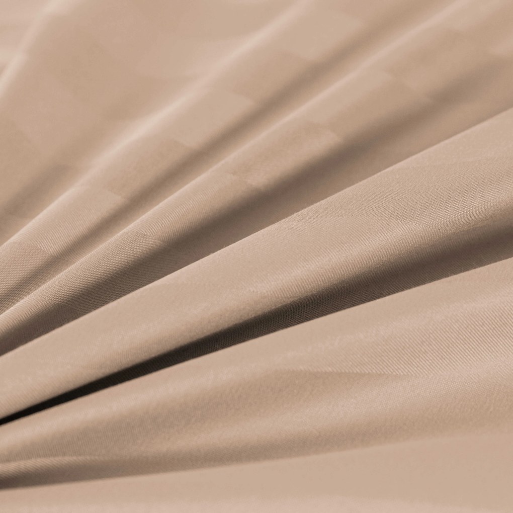 PrzytulneMieszkanie.pl PrzytulneMieszkanie.pl Hotelowa pościel z mikrofibry JASMINE beżowa - pasek 2 cm Rozmiar pościeli: 70 x 90 cm | 140 x 220 cm