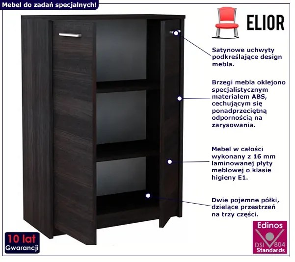 Komoda z półkami na dokumenty do biura wenge K5-W02