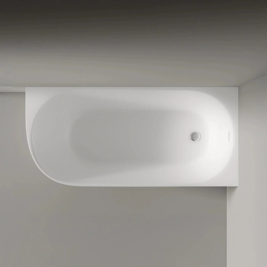 Wanna wolnostojąca przyścienna oszczędzająca miejsce NORA CORNER