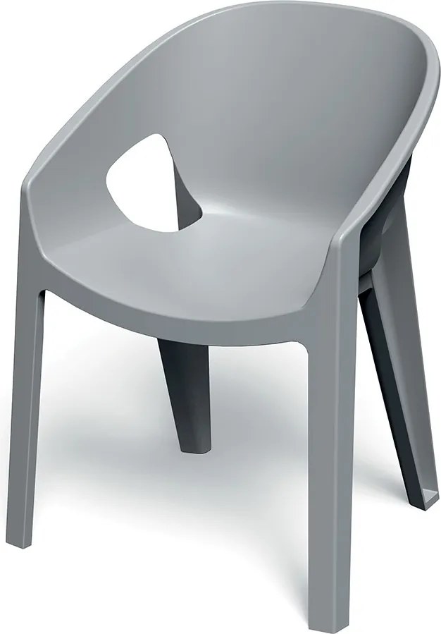 Plastikowe krzesło do ogrodu Premo Six z podłokietnikami