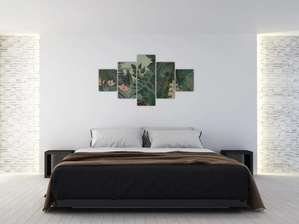 Obraz - Henri Rousseau, The Equatorial Jungle, reprodukcje (125x70 cm)
