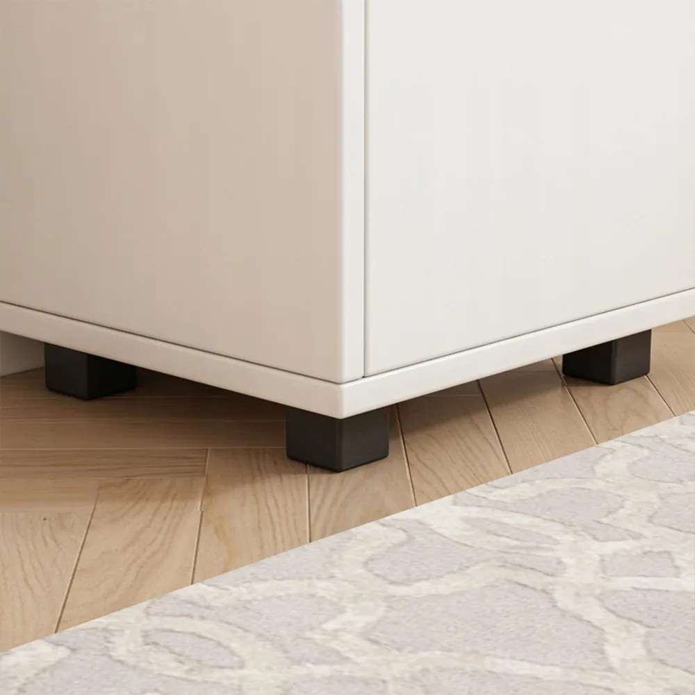 Biała szafka łazienkowa z półkami i drzwiami – 33 x 30 x 90 cm