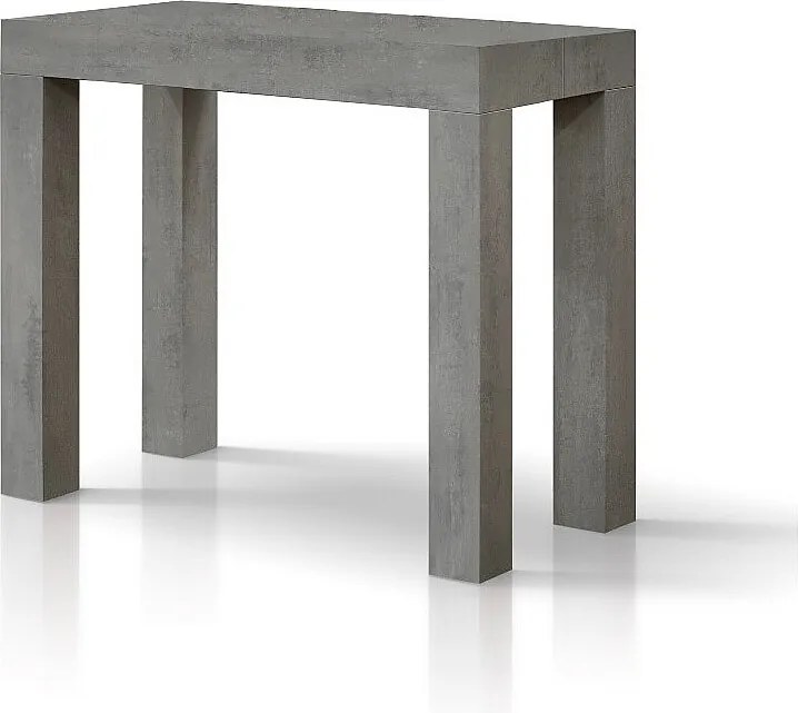 Wysuwany stół konsolowy 90×45 cm z efektem szarego cementu - 90×300 cm - VIAREGGIO