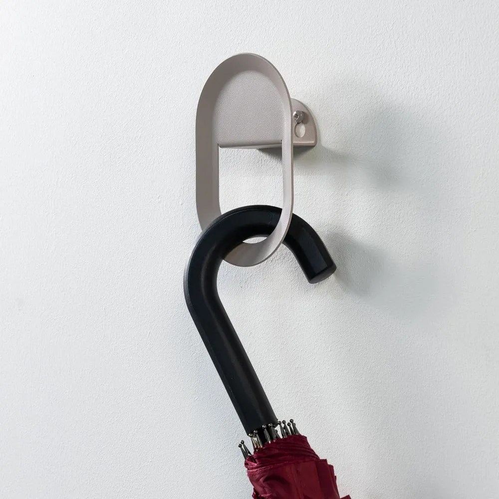 Szarobrązowy ścienny stalowy haczyk Coucou – Spinder Design