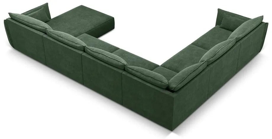 Ciemnozielony narożnik (lewostronny) Vanda – Mazzini Sofas