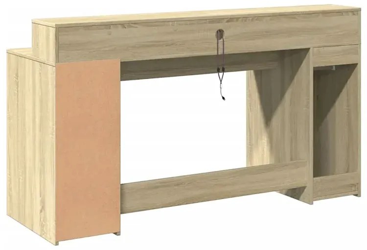 Biurko podświetlane 160 cm dąb sonoma G9-L58