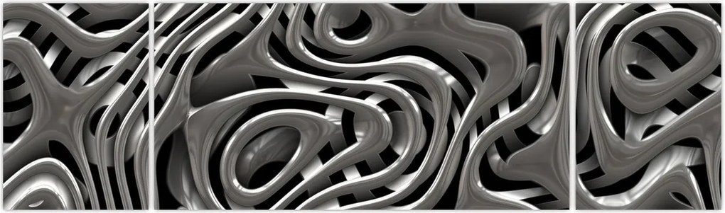 Obraz - Metaliczna abstrakcja (170x50 cm)