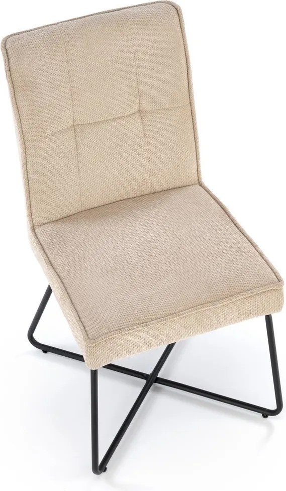 Eleganckie krzesło na metalowym stelażu K534 Halmar