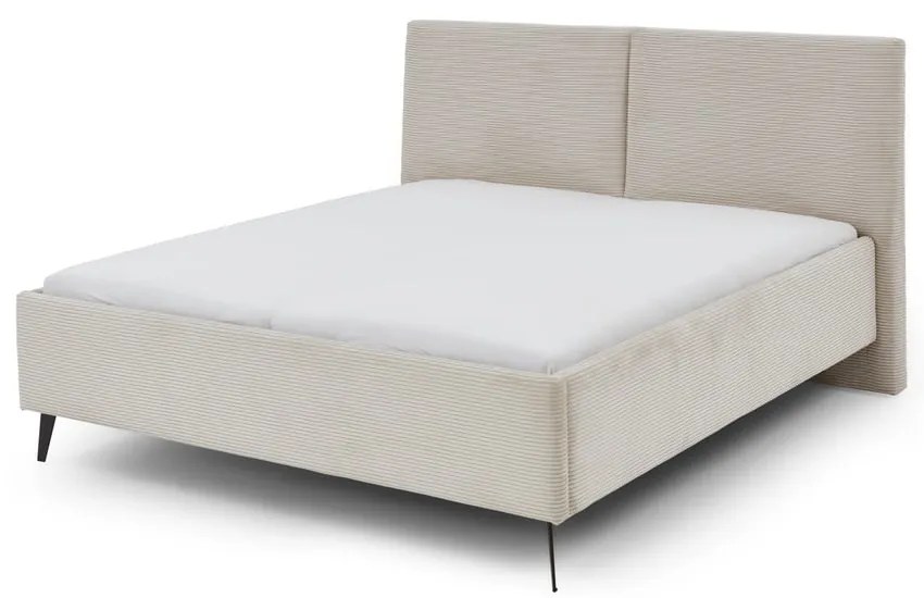 Beżowe tapicerowane łóżko dwuosobowe bez stelaża 180x200 cm Lando – Meise Möbel