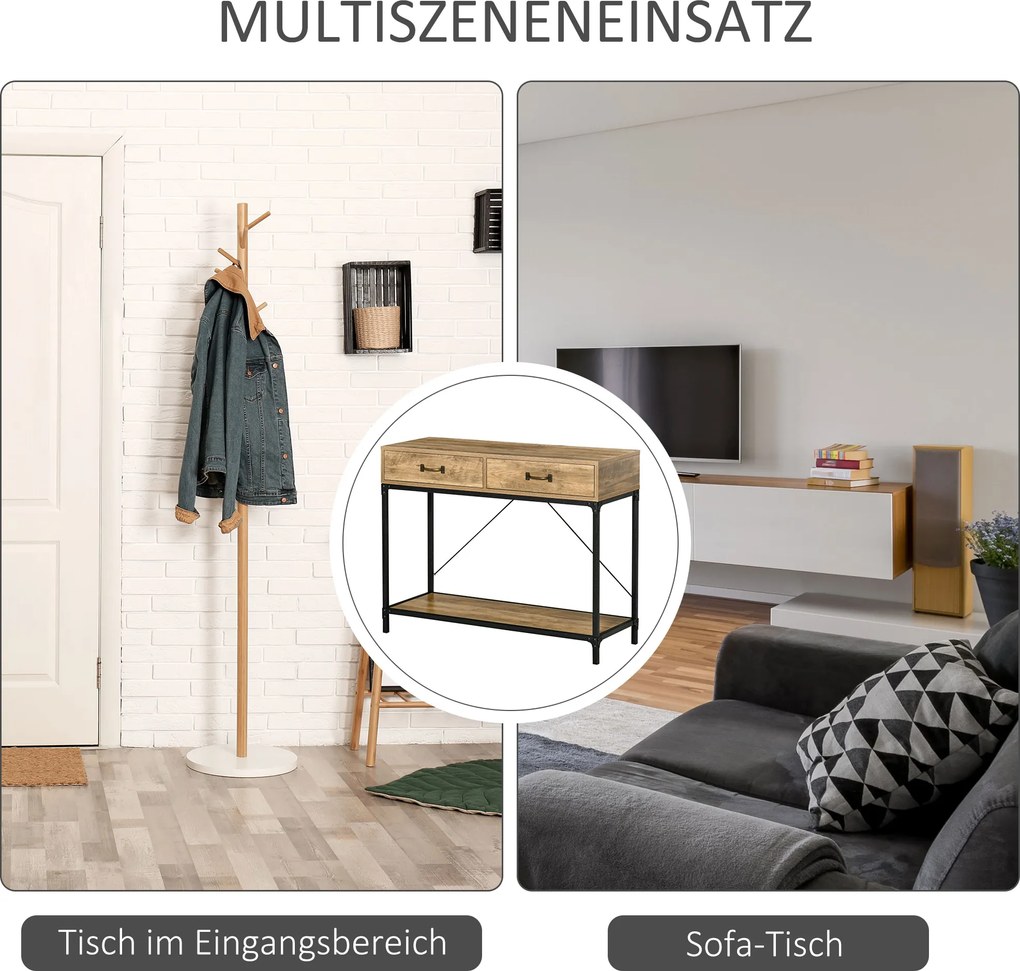 HOMCOM stół konsolowy 100 cm x 35 cm x 76,5 cm