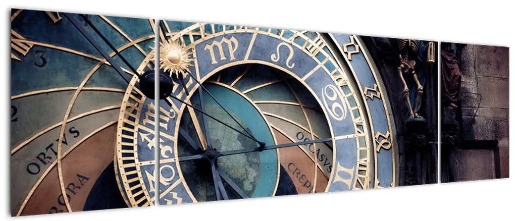 Obraz - Praski zegar astronomiczny, Praga (170x50 cm)