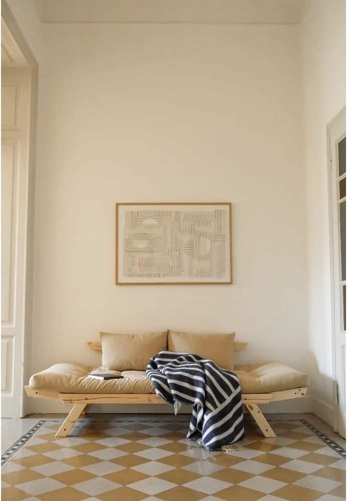 Sofa rozkładana z zielonym obiciem Karup Design Bebop Natural/Olive Green