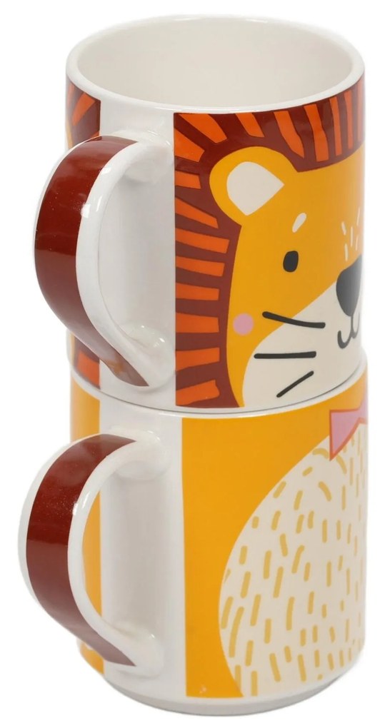 Zestaw prezentowy: 2 kubki porcelanowe dla dziecka, 2 x 265 ml