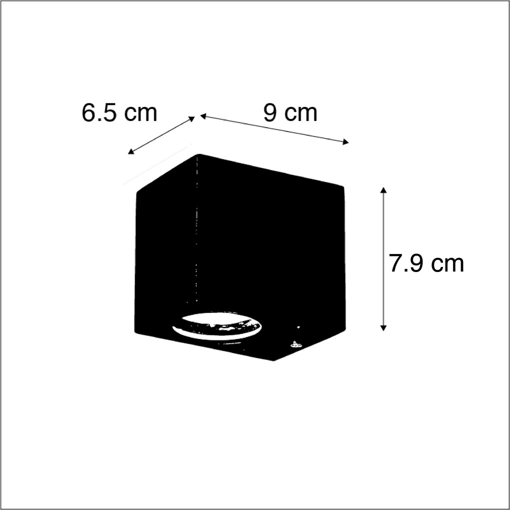 Zewnetrzna Zestaw 3 inteligentnych lamp ściennych czarnych GU10 50mm IP44 - Baleno Nowoczesny Oswietlenie zewnetrzne