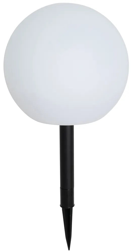 Zewnetrzna Lampa zewnętrzna biała 25 cm z wbudowaną diodą LED IP44 Solar RGBW - Ludger Nowoczesny Oswietlenie zewnetrzne