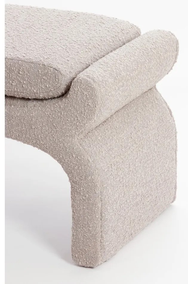 Beżowa ławka z materiału bouclé Nafya – Light &amp; Living