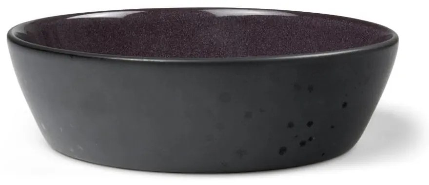 Czarna/fioletowa kamionkowa miska Gastro Black/Purple – Bitz