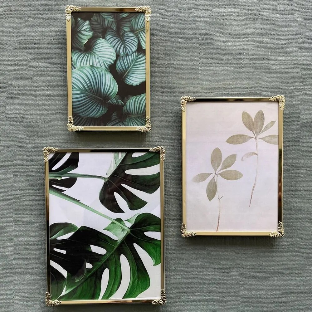 Metalowa ramka stojąca/ścienna w kolorze złota 13,5x18,5 cm Decora – Zilverstad