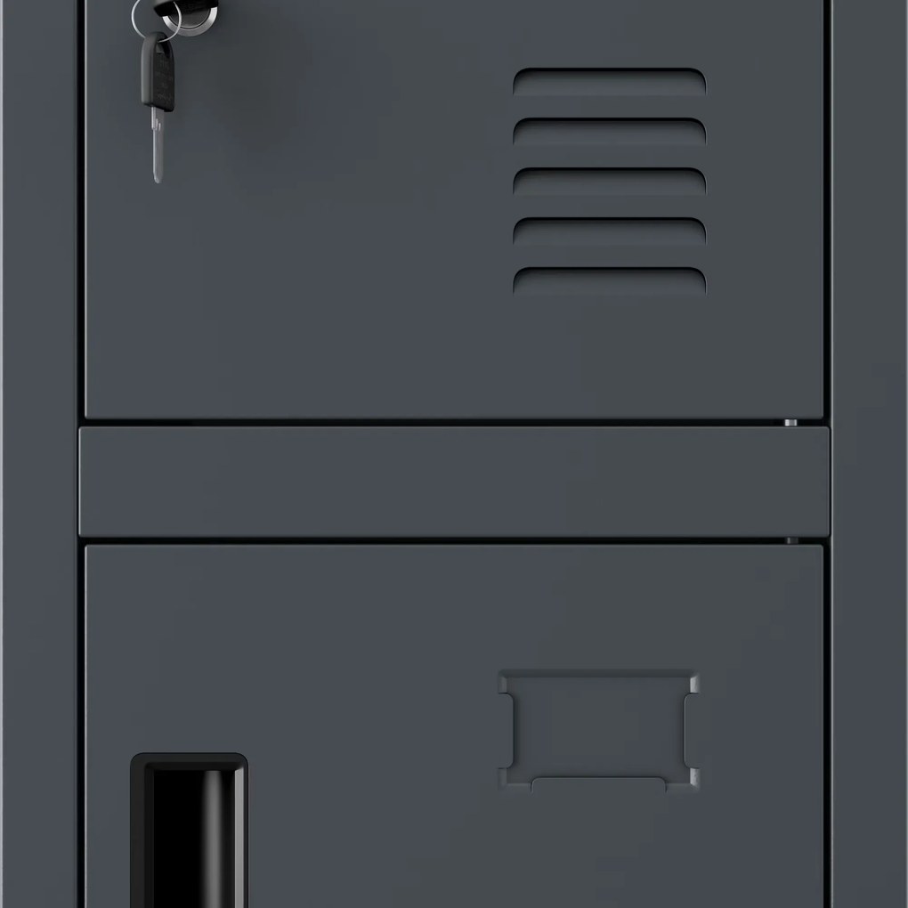 Szafa skrytkowa socjalna BHP antracytowa ROBERT 1 Plus 292 x 1720 x 450 mm