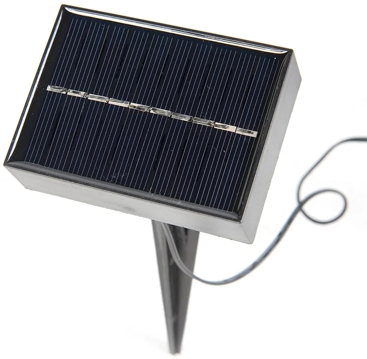 Zewnetrzna Zestaw 3 stalowych reflektorów w tym LED IP44 solarne - Rox Czujnik zmierzchu Nowoczesny Oswietlenie zewnetrzne