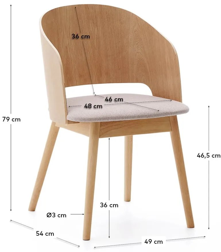 Krzesło w naturalnym kolorze Senoa – Kave Home