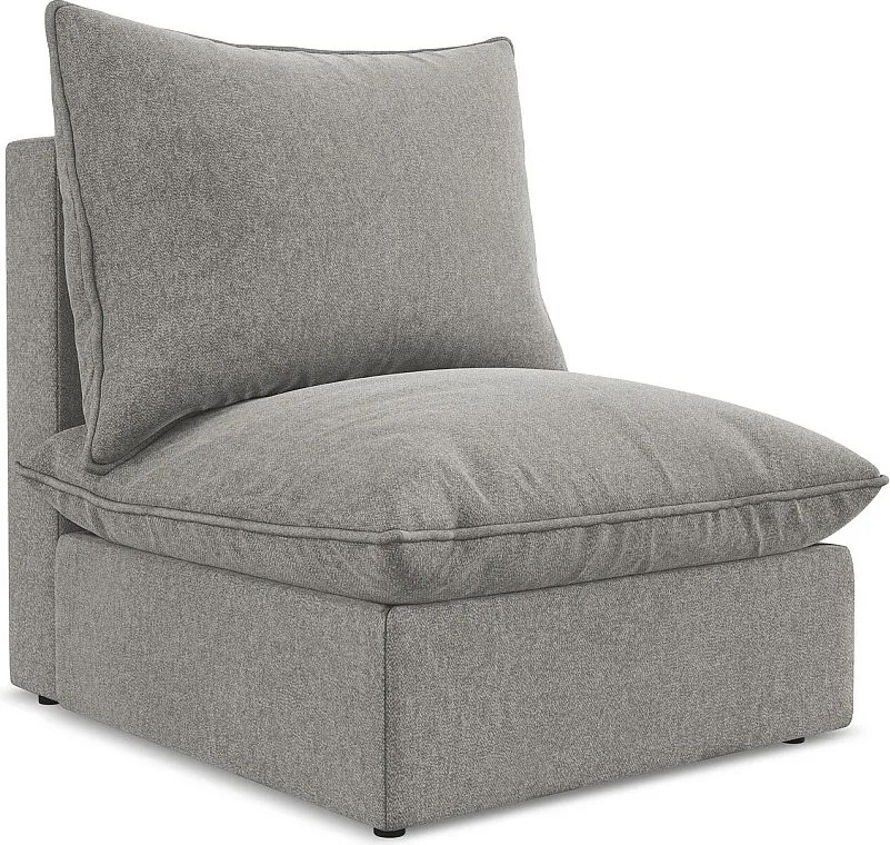 Moduł - z tkaniny welwetowej - szary - MANAO