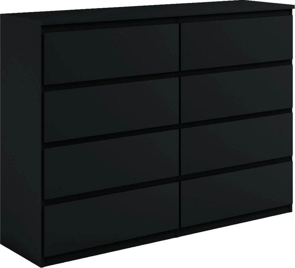 Komoda NUDO 138,5 cm do Salonu Sypialni Czarny