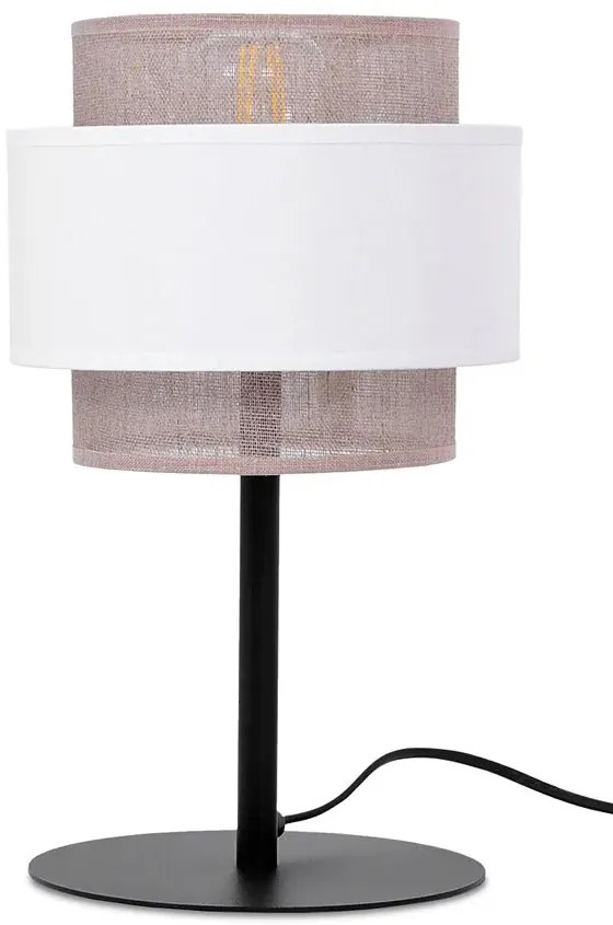 Beżowo-biała lampka stołowa w stylu boho - 4X A713 E5-G52