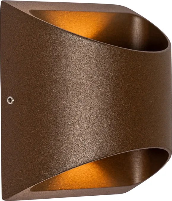 Nowoczesna lampa ścienna zewnętrzna brązowa rdzawe w tym LED 2-światła IP54 - Mal