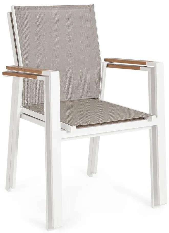 Białe metalowe krzesło ogrodowe Heta – Bizzotto