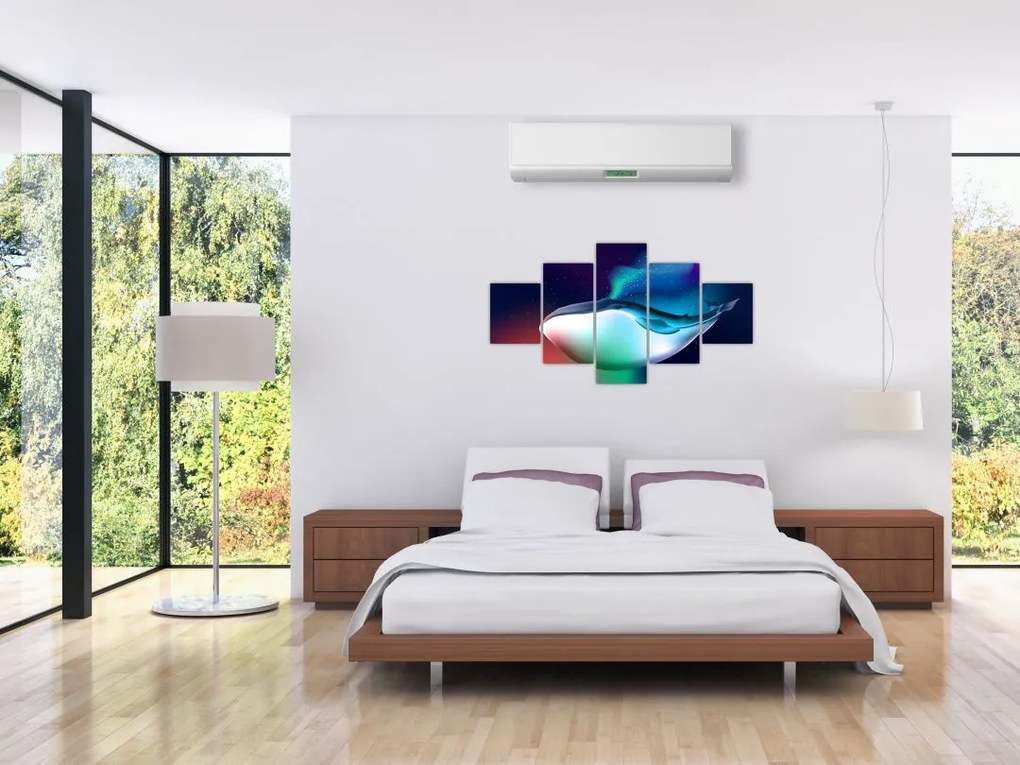Obraz - Kosmiczny wieloryb (125x70 cm)
